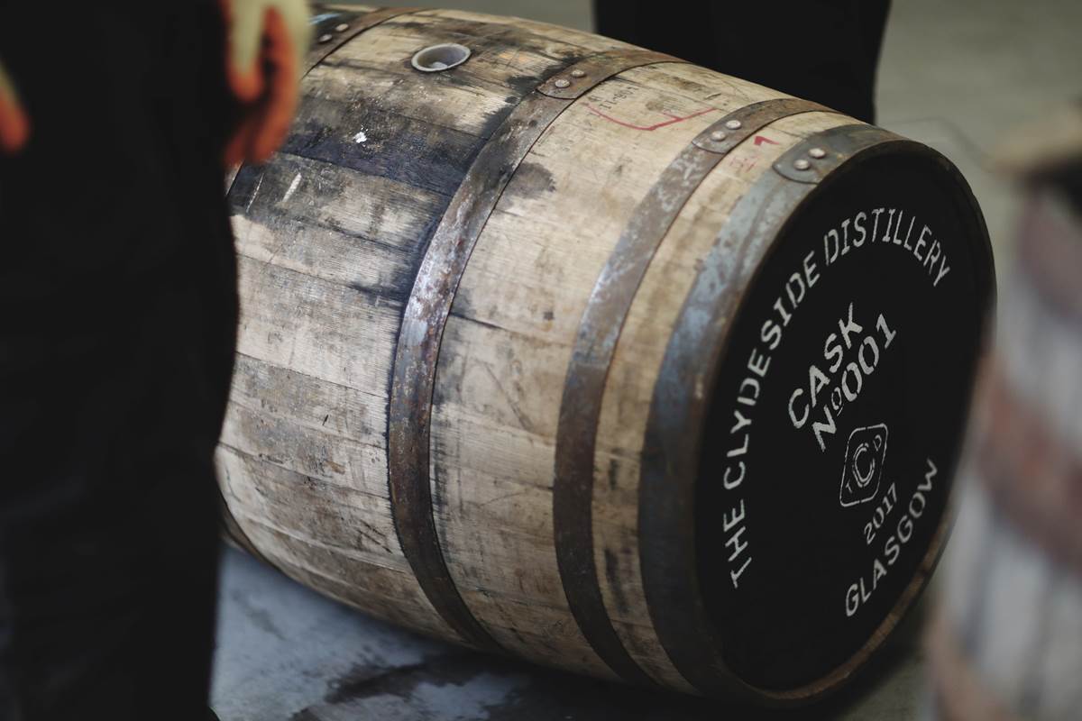 The first cask of Clydeside Single Malt Whisky