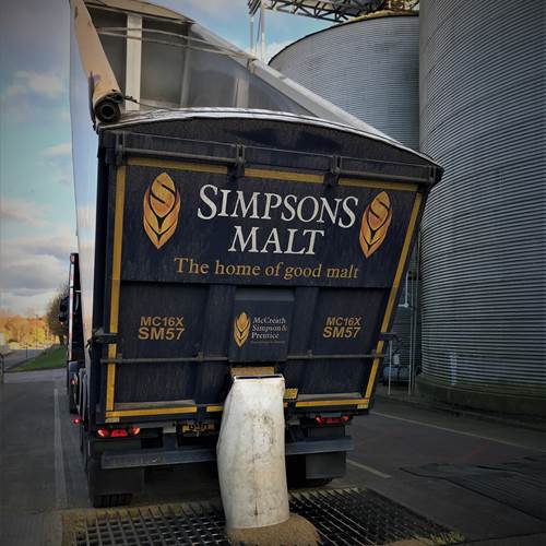 Simpsons Malt truck extracting the malt