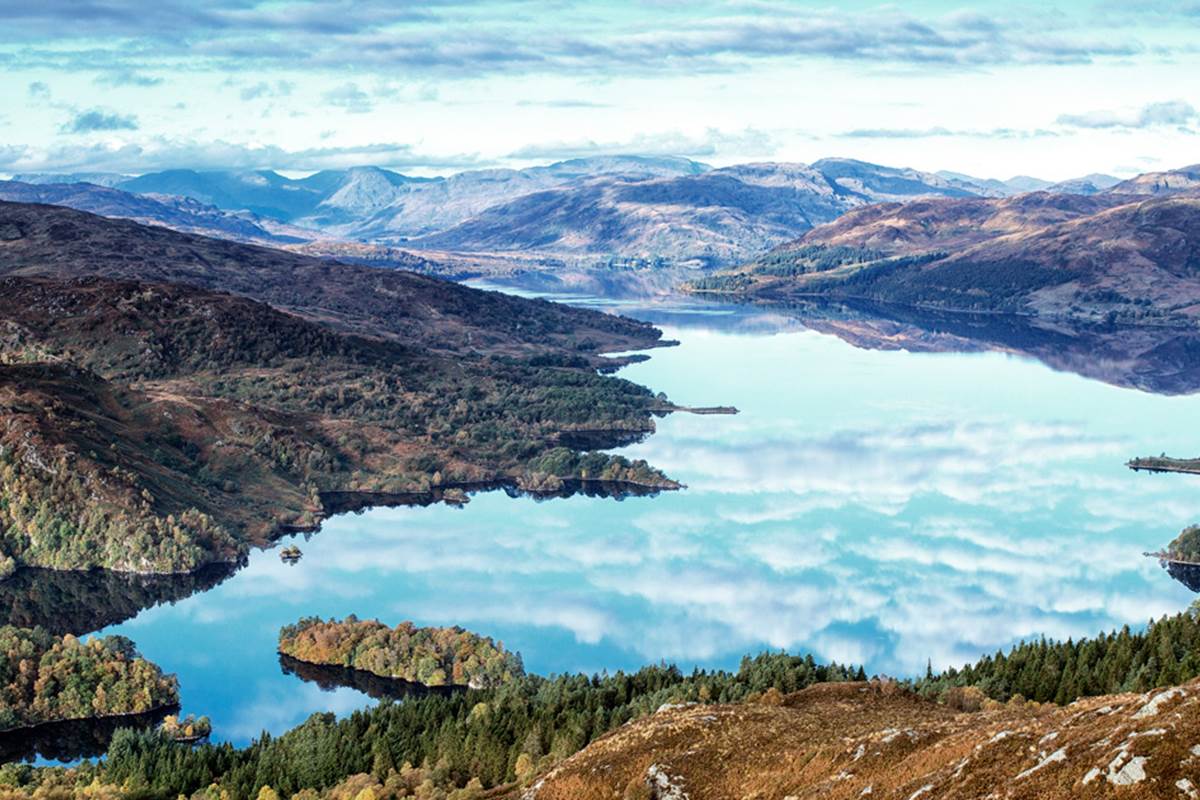 Loch Katrine, water source for The Clydeside Distillery