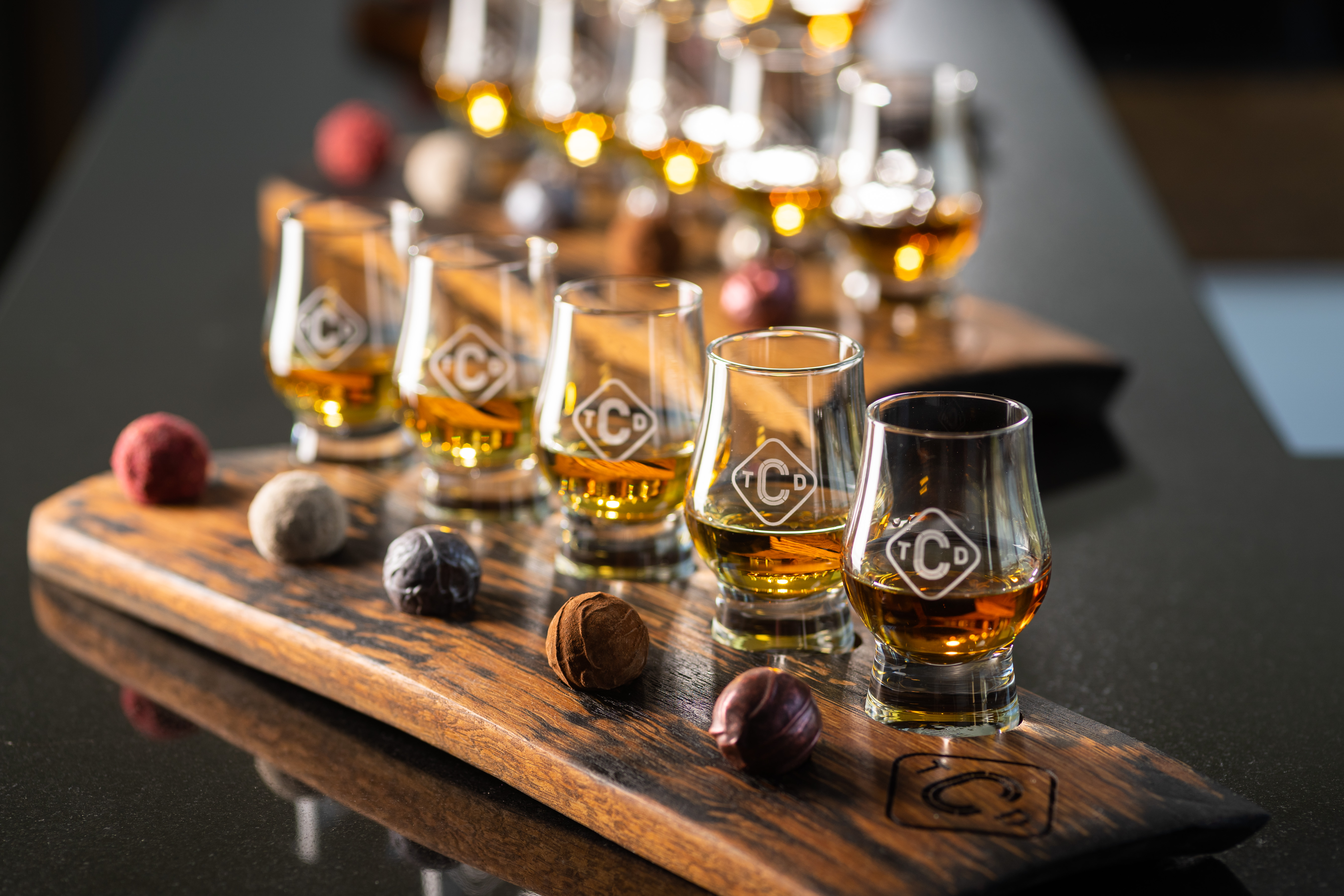 Five chocolate & whisky pairings available at The Clydeside Distillery